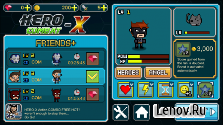 HERO-X: COMBAT ( v 1.0.5) (Mod Money)
