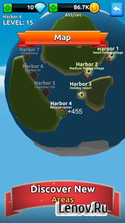 Harbor Tycoon Clicker (обновлено v 1.0.2) (Mod Gems)