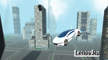Futuristic Flying Car Driving v 3
