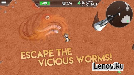 Desert Worms v 1.59 Мод (Open all levels and cars/No advertising)