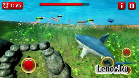 Angry White Shark Revenge 3D v 1.0.1 Мод (All levels unlocked)