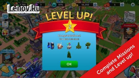 RollerCoaster Tycoon Touch v 3.29.8 Мод (много денег)