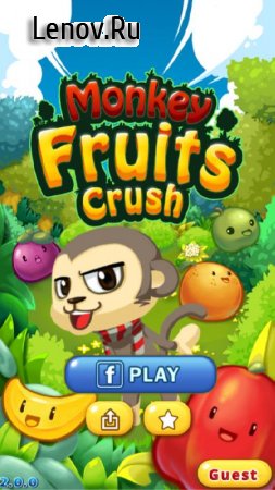 Monkey Fruits Crush v 2.2.1 Мод (Unlimited Lives/Gems & More)