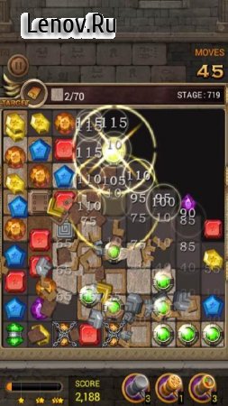 Jewels Temple Quest : Match 3 v 1.4.9 Мод (infinite coins/shop button/no ads)