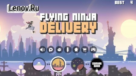 Flying Ninja : master of delivery v 1.1.0 Мод (All Currencies)
