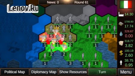 Nations in Combat v 1.1.9 Мод (Use of resources imposed)