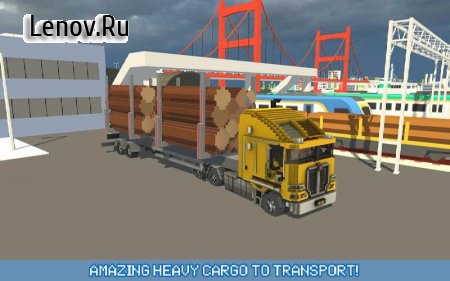 Blocky Truck Driver: Urban Transport v 1.9 Мод (Unlocked/Ads-free)