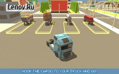 Blocky Truck Driver: Urban Transport v 1.9 Мод (Unlocked/Ads-free)