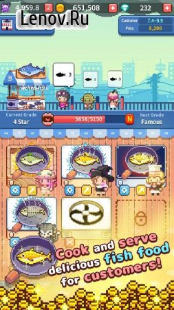 Retro Fish Chef - The Fish Restaurant v 1.34 Мод (Unlimited Gold Coins/Gems)