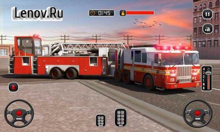 Fire Truck Driving School: 911 Emergency Response v 1.7 Мод (Unlock all related cards and advertise)