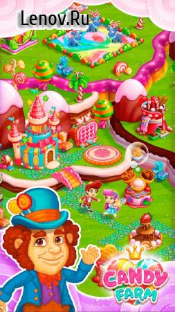 Candy Farm: Magic cake town & cookie dragon story v 1.27 Мод (Unlimited Gems/Coins)