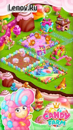 Candy Farm: Magic cake town & cookie dragon story v 1.27 Мод (Unlimited Gems/Coins)