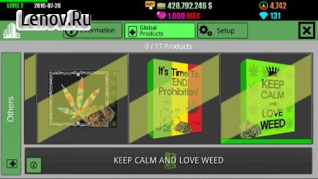 Weed Green Rush: Legalize It! v 1.1.1 Мод (Free Shopping)