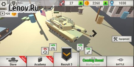 Poly Tanks: Massive Assault v 1.2.0.4 Мод (Free Shopping)