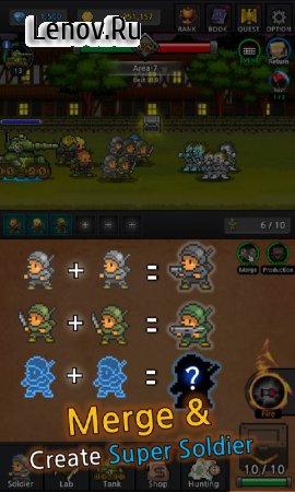 Grow Soldier - Idle Merge game v 4.2.8 Mod (One Hit Kill)