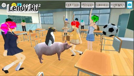 Animal School Simulator. girls and animal life v 5.900 Mod (A lot of gold coins)