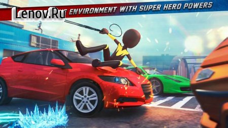 Ice Spider Stickman Rope Hero Gangster City v 1.6 Mod (The free ads to get a lot of rewards)