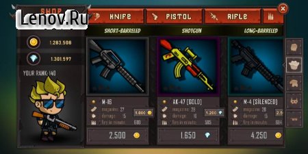 Metal Shooter: Run And Fight v 1.92 Mod (gold coins/diamonds)