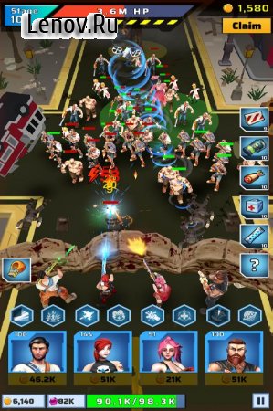 Zombie Defender: Idle TD & Mow zombies v 1.0.7 Mod (Unlimited Gold/Gems/Chips)