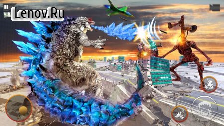 Monster Smash City - Godzilla vs Siren Head v 1.0.4 Mod (Lots of gold coins/no ads)