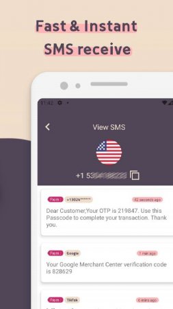 Temp sms - Receive code v 1.6 Mod (No ads)