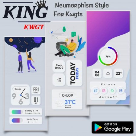KinG KWGT v 1.3.1 Мод (полная версия)