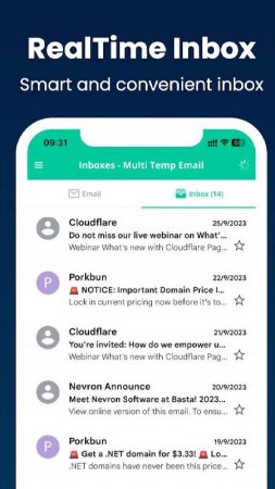 Inboxes - Multi Temp Email v 1.1.0 Mod (Unlocked)