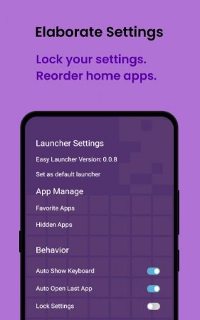 Easy Launcher - Minimal launcher v 0.2.5  ( )