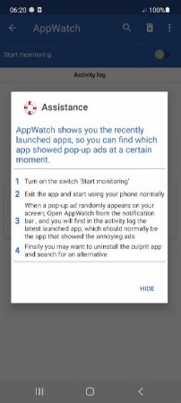 Appwatch : Anti pop-up ads v 1.25.2 b2215 Mod (Pro)